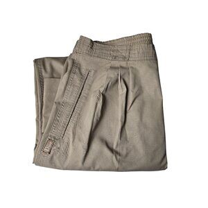 VTG Christian Dior Monsieur Beige Pleated Mens Trousers L Polyester/Cotton Blend